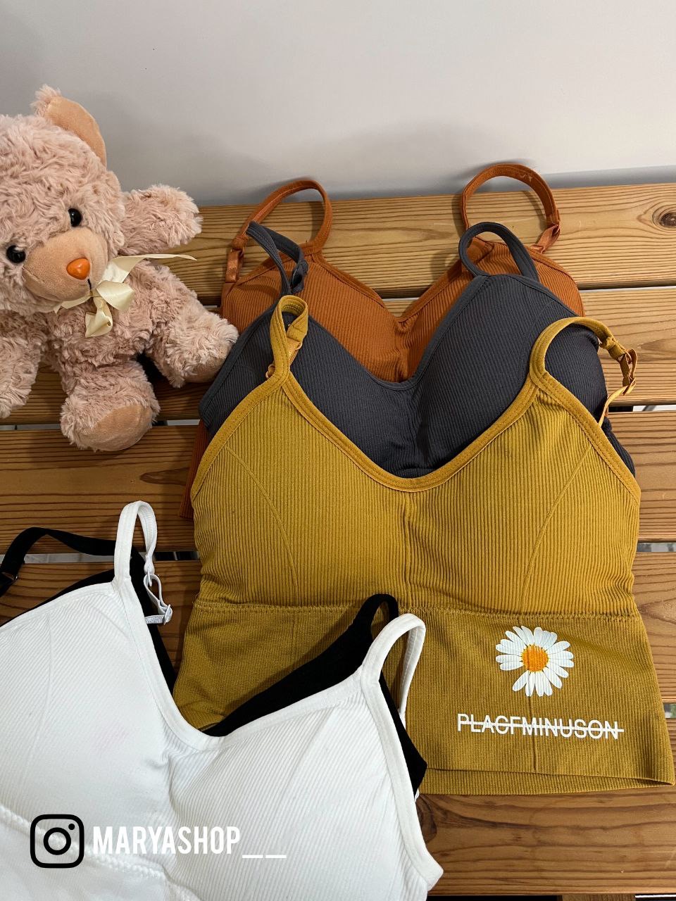 نیم تنه طرح بابونه فری سایز نخ پنبه