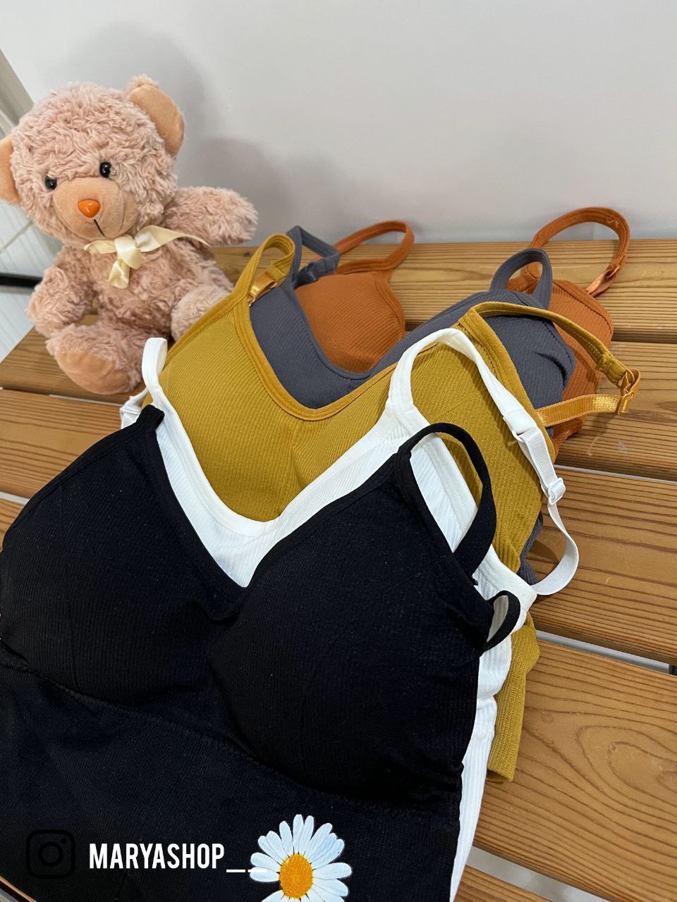 نیم تنه طرح بابونه فری سایز نخ پنبه