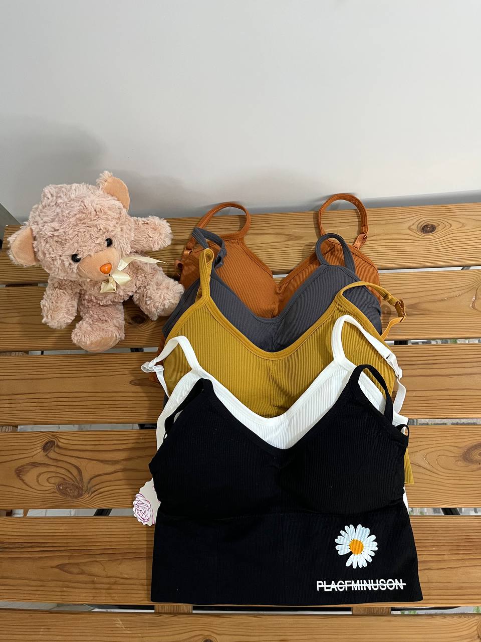 نیم تنه طرح بابونه فری سایز نخ پنبه